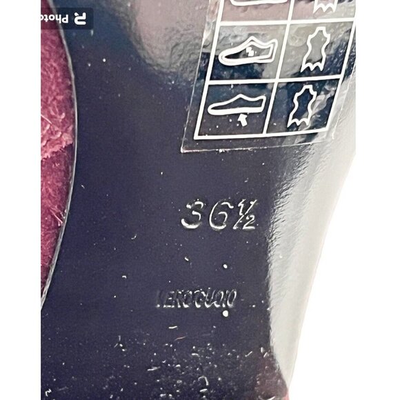 Alexander Wang Kenze Bordeaux Suede Buckle Chunky Heel Booties Women's Sz 36.5 - Picture 9 of 10